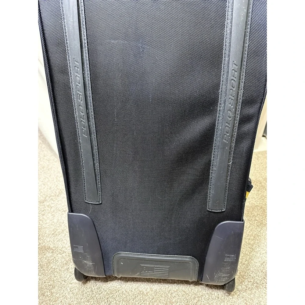Polo Sport Ralph Lauren Large Rolling Duffle Bag Navy Yellow Wheeled Luggage